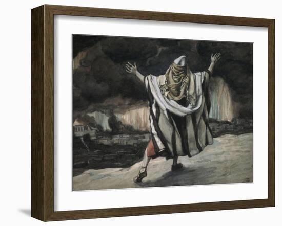 Abraham Sees Sodom in Flames-James Tissot-Framed Giclee Print