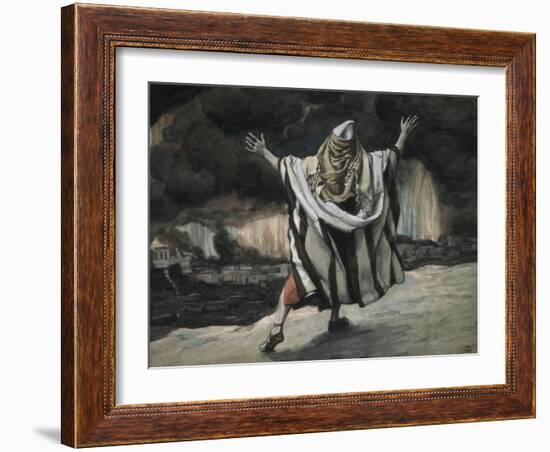 Abraham Sees Sodom in Flames-James Tissot-Framed Giclee Print