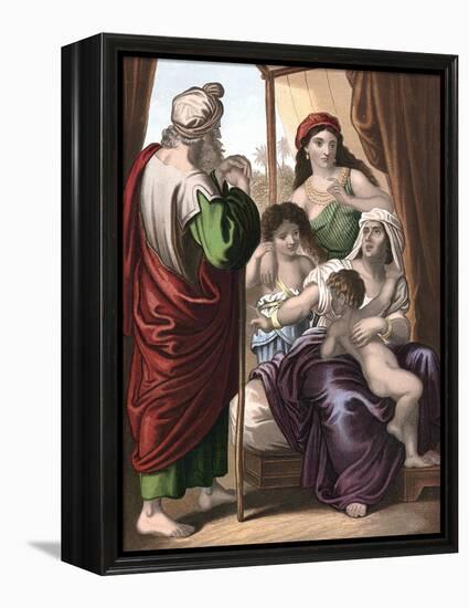 Abraham Sending Away Hagar and Ishmael, Mid 19th Century-null-Framed Premier Image Canvas