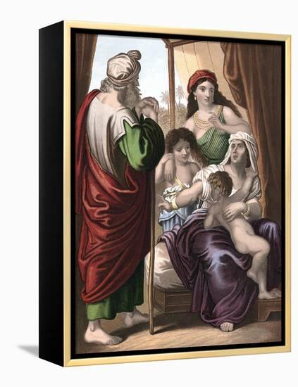 Abraham Sending Away Hagar and Ishmael, Mid 19th Century-null-Framed Premier Image Canvas