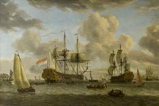 Dutch Shipping Off the Bay of Smyrna with a State Barge-Abraham Storck-Giclee Print
