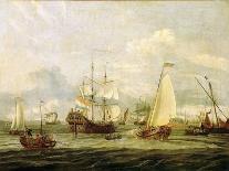 A Dutch Shipping Scene with Vessels in the Mouth of the River Ij-Abraham Storck-Giclee Print
