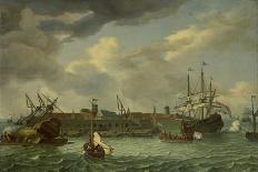 A Panoramic View of Amsterdam with a Barge and Smallships on the Buiten-Amstel-Abraham Storck-Giclee Print