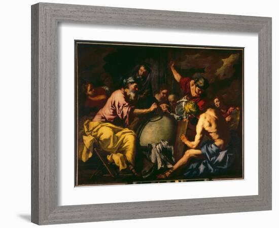 Abraham Teaches Geography to the Egyptians-Antonio Zanchi-Framed Giclee Print