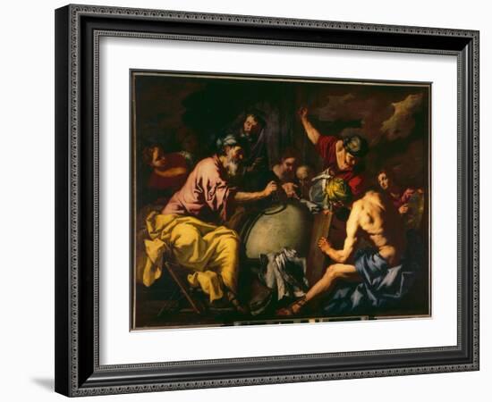 Abraham Teaches Geography to the Egyptians-Antonio Zanchi-Framed Giclee Print