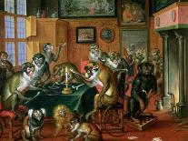 The Smoking Room with Monkeys-Abraham Teniers-Giclee Print