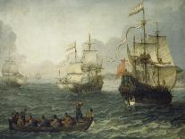 Settlement on a Rocky Shore with the Dutch Fleet Approaching, 1640-Abraham Willaerts-Giclee Print