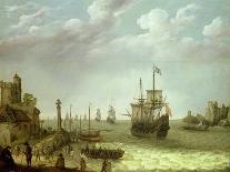 British Ship Departing for Trade with India-Abraham Willaerts-Framed Giclee Print