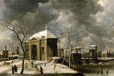 The Castle of Muiden in Winter, 1658-Abrahamsz Beerstraten-Framed Giclee Print