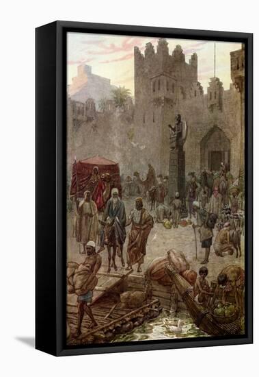 Abram / Abraham leaving Ur for the Chaldees - Bible-William Brassey Hole-Framed Premier Image Canvas