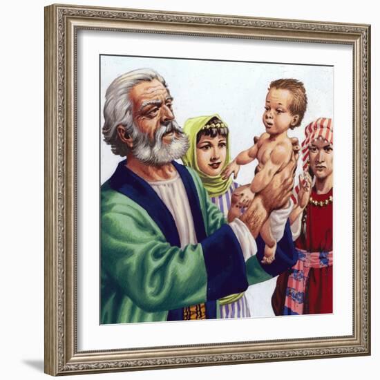 Abram Admiring Ishmael, the Son of Hagar-Pat Nicolle-Framed Giclee Print