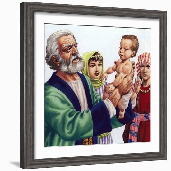 Abram Admiring Ishmael, the Son of Hagar-Pat Nicolle-Framed Giclee Print