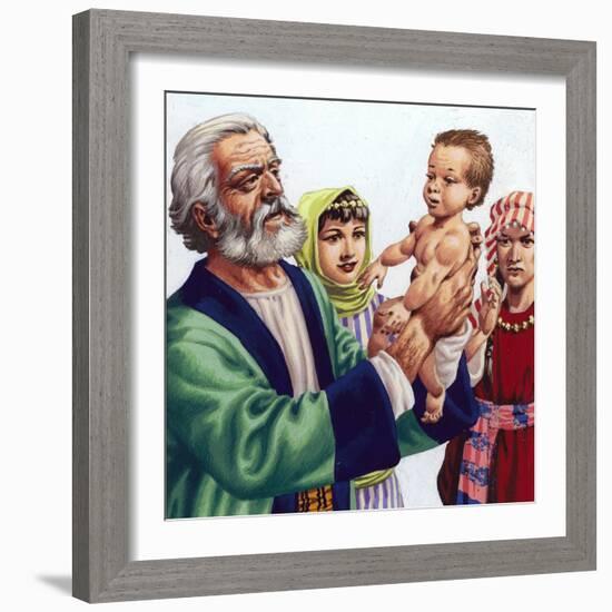 Abram Admiring Ishmael, the Son of Hagar-Pat Nicolle-Framed Giclee Print