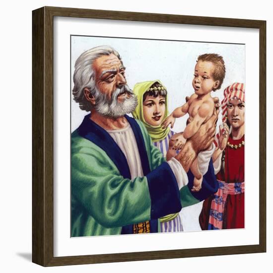 Abram Admiring Ishmael, the Son of Hagar-Pat Nicolle-Framed Giclee Print