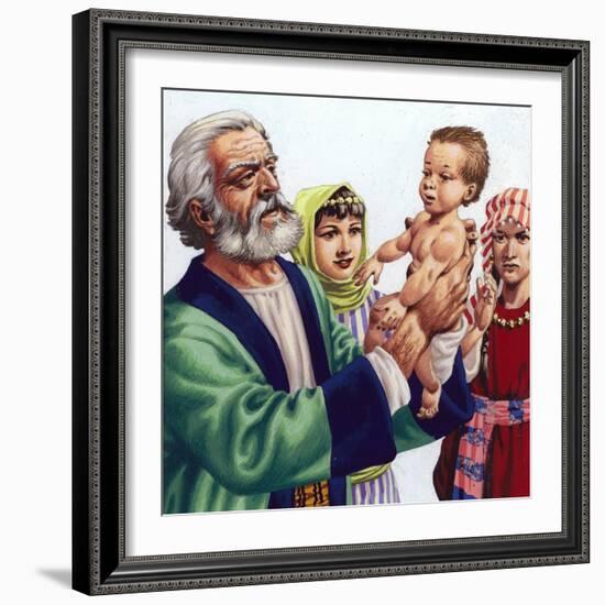 Abram Admiring Ishmael, the Son of Hagar-Pat Nicolle-Framed Giclee Print