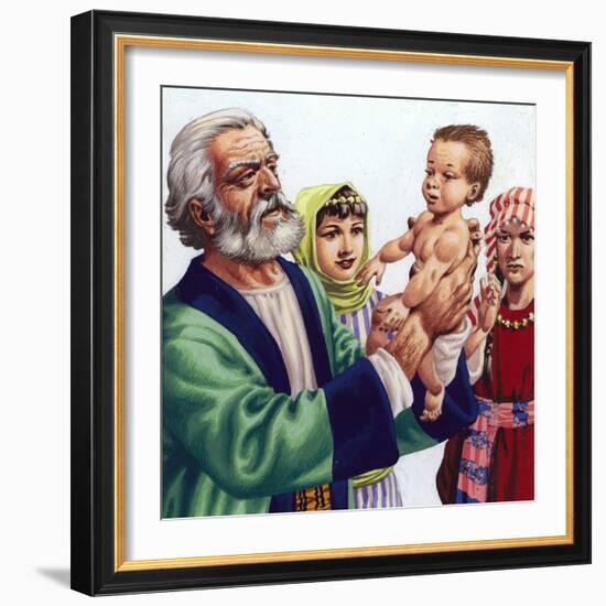 Abram Admiring Ishmael, the Son of Hagar-Pat Nicolle-Framed Giclee Print