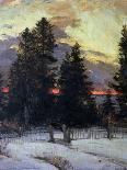 Sunset over a Winter Landscape, circa 1902-Abram Efimovich Arkhipov-Giclee Print