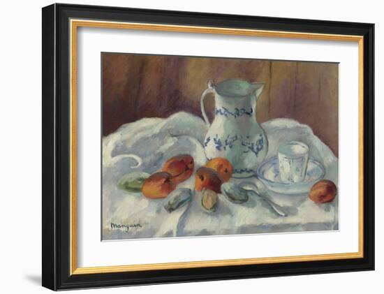 Abricots, Amandes et Pot Blanc-Henri Manguin-Framed Premium Giclee Print