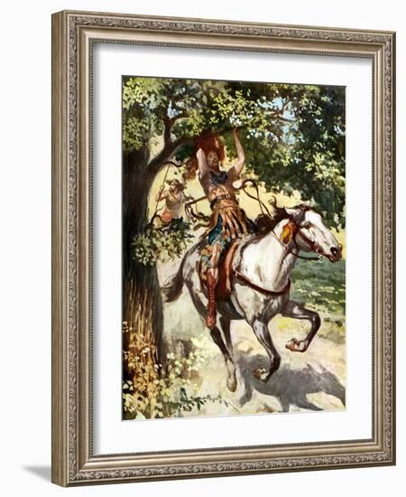 Absalom hanging on the oak tree - Bible-James Jacques Joseph Tissot-Framed Giclee Print