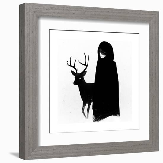 Absentia (White)-Ruben Ireland-Framed Art Print