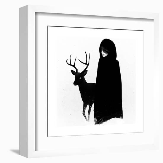 Absentia (White)-Ruben Ireland-Framed Art Print