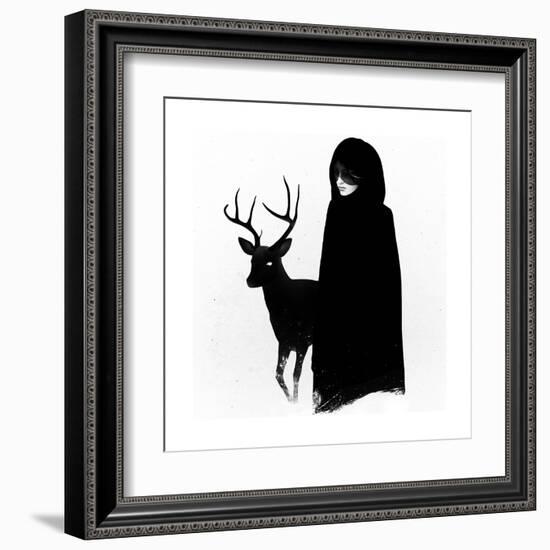 Absentia (White)-Ruben Ireland-Framed Art Print