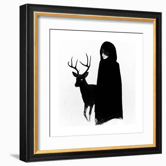 Absentia (White)-Ruben Ireland-Framed Art Print