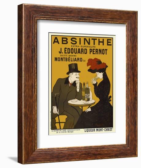 Absinthe. Liqueur Mont-Christ-Leonetto Cappiello-Framed Art Print