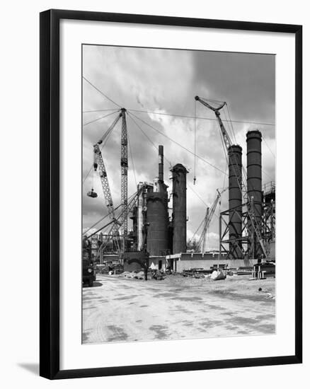 Absorption Towers Being Installed, Coleshill Coal Preparation Plant, Warwickshire, 1962.6th July-Michael Walters-Framed Photographic Print