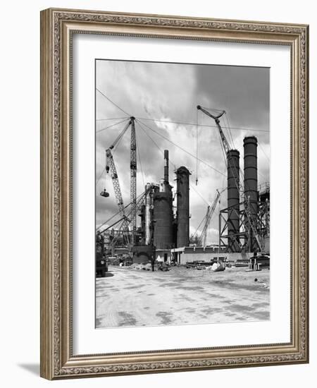 Absorption Towers Being Installed, Coleshill Coal Preparation Plant, Warwickshire, 1962.6th July-Michael Walters-Framed Photographic Print