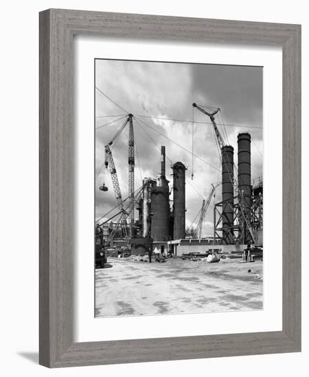 Absorption Towers Being Installed, Coleshill Coal Preparation Plant, Warwickshire, 1962.6th July-Michael Walters-Framed Photographic Print