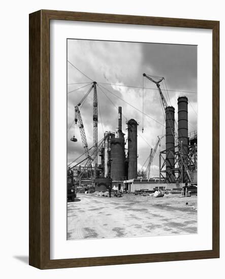 Absorption Towers Being Installed, Coleshill Coal Preparation Plant, Warwickshire, 1962.6th July-Michael Walters-Framed Photographic Print