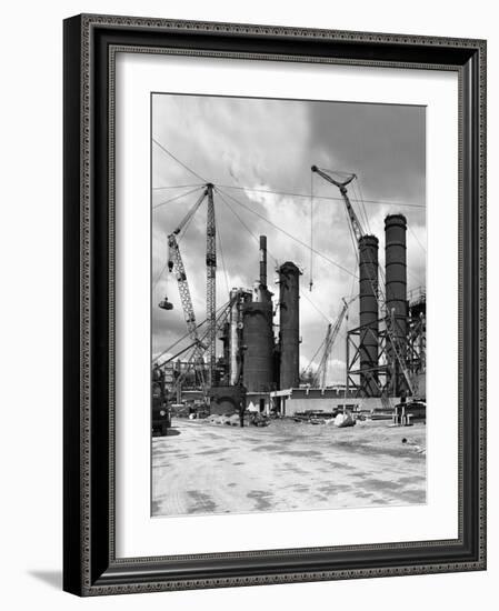 Absorption Towers Being Installed, Coleshill Coal Preparation Plant, Warwickshire, 1962.6th July-Michael Walters-Framed Photographic Print