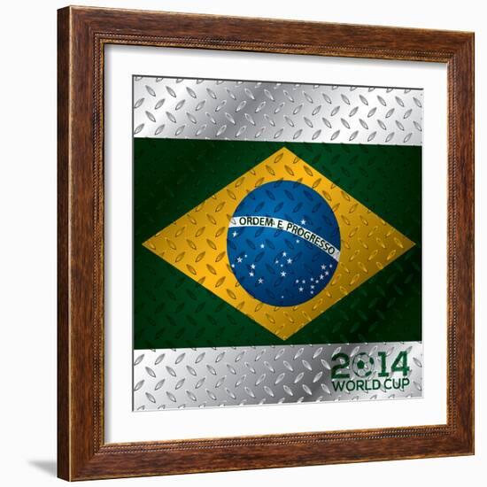 Abstract 2014 World Cup Poster-vipervxw-Framed Art Print