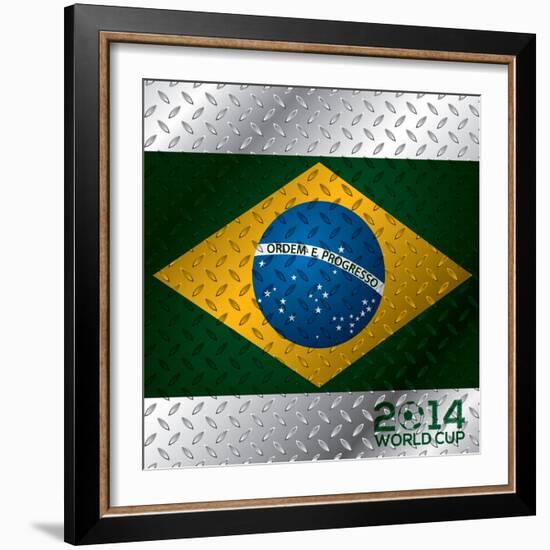 Abstract 2014 World Cup Poster-vipervxw-Framed Art Print