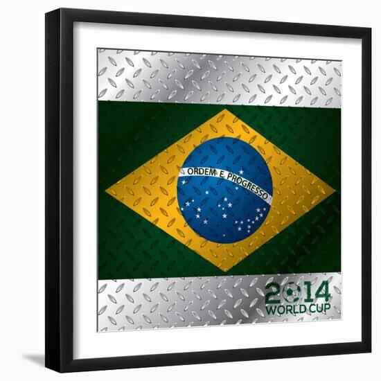 Abstract 2014 World Cup Poster-vipervxw-Framed Art Print