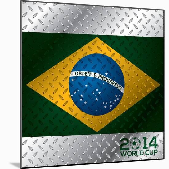 Abstract 2014 World Cup Poster-vipervxw-Mounted Art Print