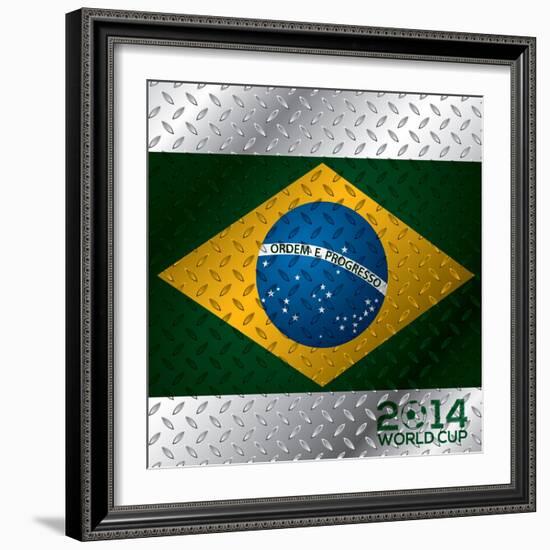 Abstract 2014 World Cup Poster-vipervxw-Framed Art Print