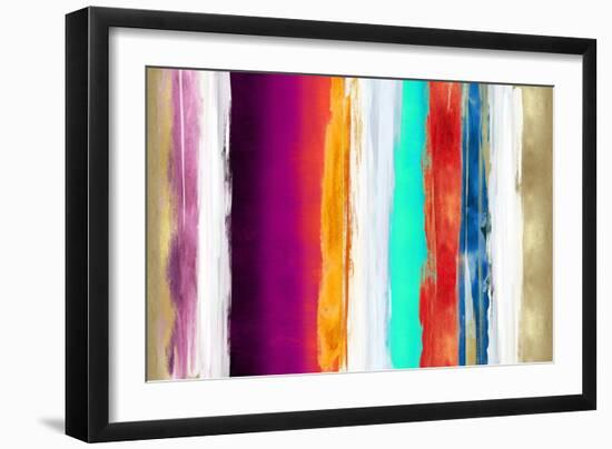 Abstract 5 Tones Mix, 2024-David Moore-Framed Art Print