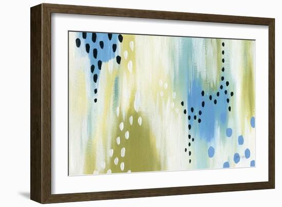 Abstract Aqua Vibe-Yvette St. Amant-Framed Art Print