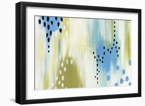 Abstract Aqua Vibe-Yvette St. Amant-Framed Art Print