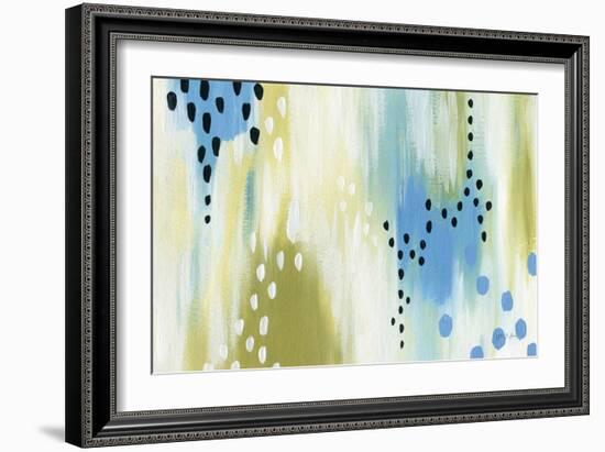 Abstract Aqua Vibe-Yvette St. Amant-Framed Art Print