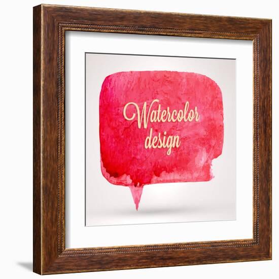 Abstract Aquarelle Background. Grunge Background. Vintage Paper Texture. Watercolor Vector Backgrou-Ozerina Anna-Framed Art Print