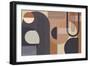 Abstract Arches Charcoal Terracotta 1-Urban Epiphany-Framed Art Print