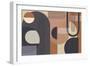 Abstract Arches Charcoal Terracotta 1-Urban Epiphany-Framed Art Print