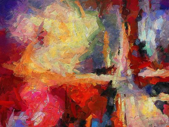 Abstract Art Background Oil On Canvas Warm Colors Soft Brushstrokes Of Paint Modern Contem Print Avgust Avgustus Com - Painting Warm Colors