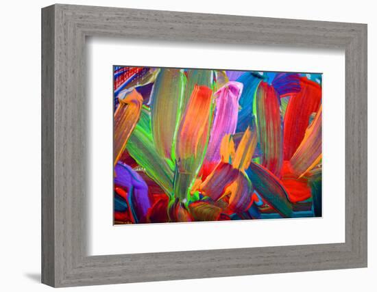 Abstract Art Backgrounds. Hand-Painted Background. SELF Made.-Thirteen-Framed Photographic Print