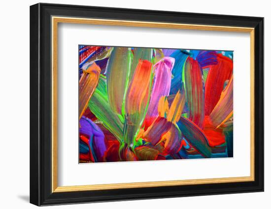 Abstract Art Backgrounds. Hand-Painted Background. SELF Made.-Thirteen-Framed Photographic Print