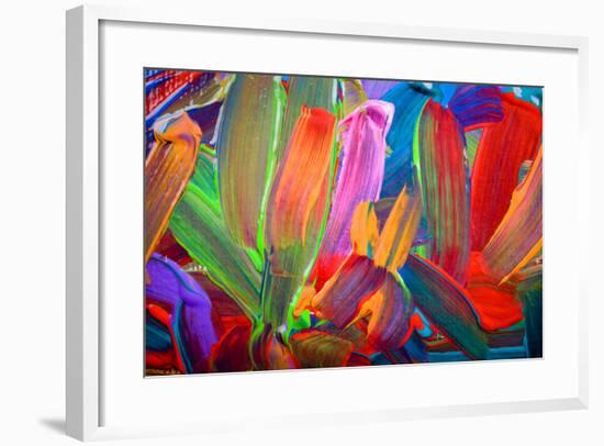 Abstract Art Backgrounds. Hand-Painted Background. SELF Made.-Thirteen-Framed Photographic Print