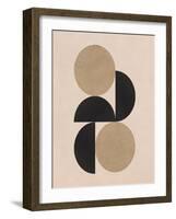 Abstract Art Deco Collage with Geometric Form and Paper Texture-retrofutur-Framed Photographic Print